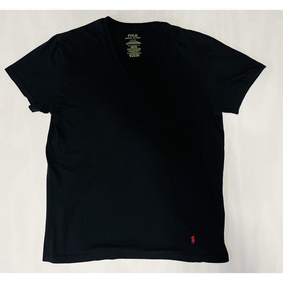 Polo Ralph Lauren Other - Polo Ralph Lauren T-Shirt Black Mens Medium M Embroidered V Neck Casual